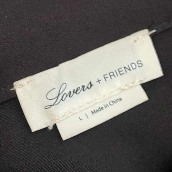 Lovers + Friends | Black on Track Snap Buttoned Legging Size Large - Picture 6 of 6